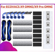 Compatible For Ecovacs Deebot X9/X9 Pro OMNI Accessories Main Brush,Side Brush,Filter,Roller Mop,Dus
