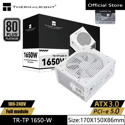 Thermalright TR-TP1650-W White Computer case power supply ,100-240V ATX3.0/PCI-e5.0 platinum Medal F