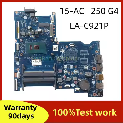 ASL50 LA-C921P For HP 15-AC 15-AY 250 G4 Laptop Motherboard 828926-601 828182-601 DDR3L with i3-6100