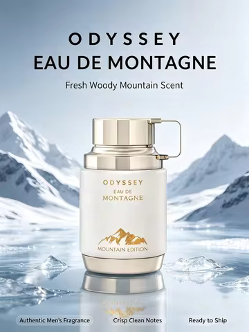 Armaf Odyssey Eau De Montagne Mountain Edition Unisex EDP, 3.4 oz/100ml, 1 Bottle, Fresh Long Lastin