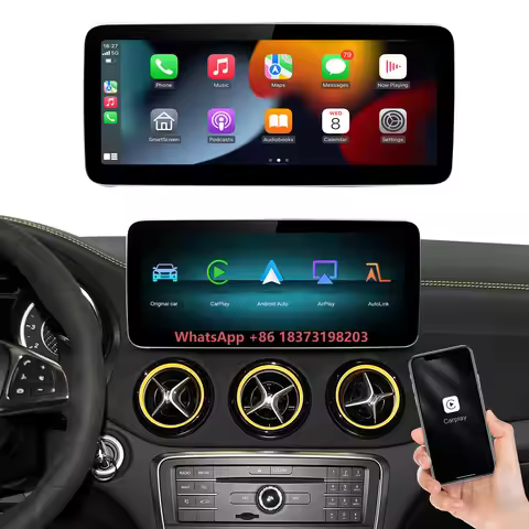AUTOABC Wireless CarPlay Android Auto for Mercedes benz Linux Screen Radio Head Unit W205 GLC CLA C 