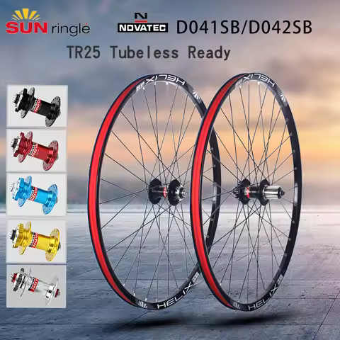 SUNRingle TR25 MTB Bike Wheelset 26/27.5/29inch Novatec D041/D042 7-12S HG/MS/XD Cassette Tubeless R