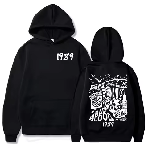 Autumn Taylor 1989 Hoodie 1989 Music Album Sweatshirt Lover Gift Swift Pullover Top Casual Streetwea