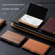 STYLEFIND ID Credit Card Holder Wooden Fashion Display Stander Office Supplies Stainless Steel Cards