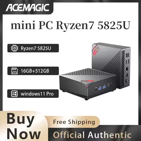 ACEMAGIC AM06pro mini PCAMD Ryzen 7 5825U 16GB RAM 512GB SSD portable mini PC Wifi6 BT5.2 4K triple 