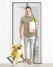 Magnetic Screen Door Mesh Patio Screen Mesh Fits Doors Up to 43" x 86" Size, Durable Heavy-Duty Scre