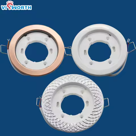 GX53 Light Holder GX53 Cabinet Lamp Holder GX53 Base White Silvery Body GX53 Lamp Holder For GX53 Le
