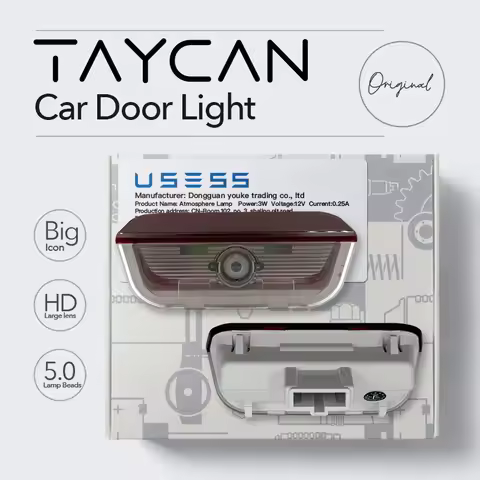 Car Door Light For Taycan Cayenne Turbo Coupe 992 GT S Courtesy Icon Projector Welcome Lamp Ambient 