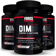 FORCE FACTOR DIM, 3-Pack, Pills to Decrease Estrogen in Men, Diindolylmethane Supplement with Key Na