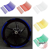 JONY Motorcycle Bicycle Wheel Rim Stripe, Sports Multifunctional Wheel Decal Tape Sticker, Car Motor