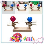 [meteor2] Wooden Fencing Puppets Balloon Bamboo Party Favor, DIY Handmade Fast Paced for Kids