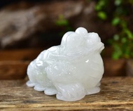 精品 天然和田玉金蟾 擺件手把件