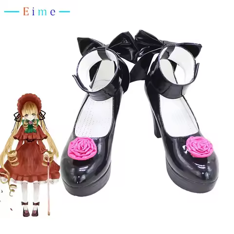 Anime Rozen Maiden Shinku Cosplay Shoes Reiner Rubin Cosplay Prop PU Leather Shoes Halloween Carniva