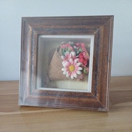 Rustic Brown Scrapbook Frame 15x15x5