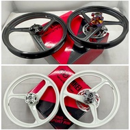Sportrim Enkei 3 batang Yamaha rim sukan hub titanium & gold