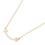 【二手】Tiffany & Co.) T字Smile迷你鑽石項鍊 62617683 頸圍 40/45.5厘米 K18（黃金）鑽石 T字Smile迷你鑽石項鍊
