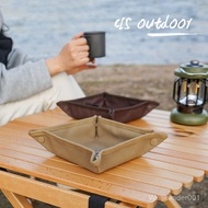 CLS Camping Storage Tray Travel Storage Box Camping Portable Folding Square Sundries Storage Tray Ca