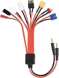 RC Lipo Battery Charger Adapter Connector Splitter Wire 8 in 1 – Universal Connector to XT60/ 4.0mm 