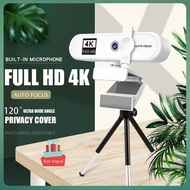 Full HD 4K Webcam USB Web Camera 4K 2K 1080P Autofocus Webcam with Microphone Hi-Res Live Zoom Meeti