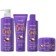 Aussie Miracle Coils Collection, Shampoo, Conditioner, Shaping Jelly and Stretching Cream