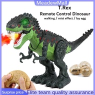 MeadewMall Mist effect walking lay egg Remote Control Dinosaur smart RC kids toy jurassic kawalan jauh T.Rex jalan bertelur berasap