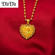 Saudi Gold 916 Gold Original Necklace Love Pendant Female Hollow Love Necklace Pendant