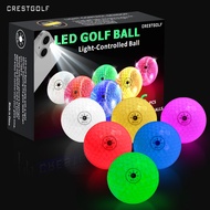 CRESTGOLF Night Glow Golf Ball - Six Color Golf Ball Activated by Light - Six Fluorescent Golf tees 