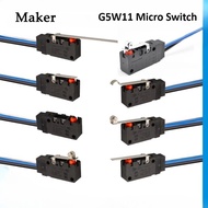 Waterproof Micro Switch G5W11 with Wire 30cm Normally Open NO Silver Pin Contact 10A 250V AC