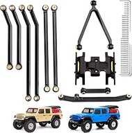 Hobbypark SCX24 Gladiator Skid Plate & Links Set High Clearance Aluminum Steering Linkage for Axial 