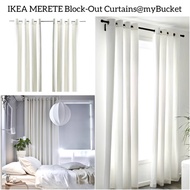 MERETE (Part 6:Langsir) - Room darkening/Block-out Curtain (White/Eyelet type)