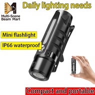 ⚡BORUiT⚡ Mini Flashlight Portable EDC Flashlight Waterproof TYPE-C Charging Strong Outdoor Lighting 
