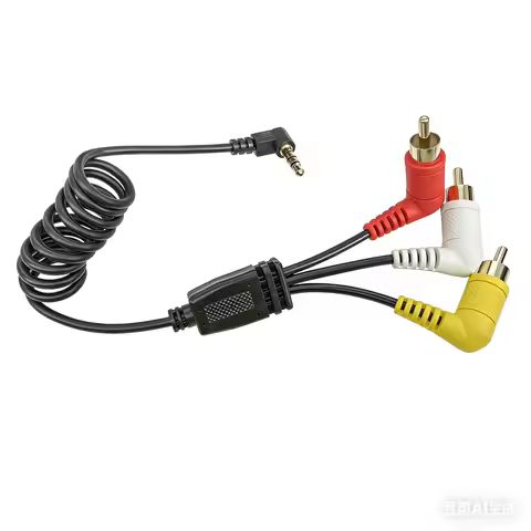 RCMOY 3.5mm To AVI AV cable/coiled cable compatible with SONY DV for AGS/ImmersionRC PowerPlay DVR