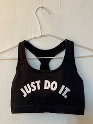NIKE 高支撐型運動內衣 just do it 黑色 M號