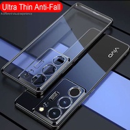 For Vivo Y27S Y 17S Y17S Vivo Y17S 2023 Luxury Electroplating Transparent Phone Casing Lens All-inclusive Shockproof Soft Silicone Phone Case Protective Back Cover