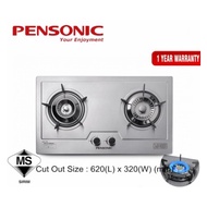 Pensonic /Milux Stainless Steel 2 Burner Built-in Hob | PGH-619S/MGH-S655  Gas Cooker,Gas Stove,Dapu