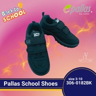 100% Original PALLAS JAZZ 306-0182BK Double Velcro Straps  Black Shoe | Kasut Sekolah PALLAS JAZZ Hi