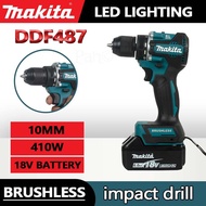 Makita Drill Electric Drill DDF 487-10 Setwith Impact Drill Cordless Electric Drill Battery and Char