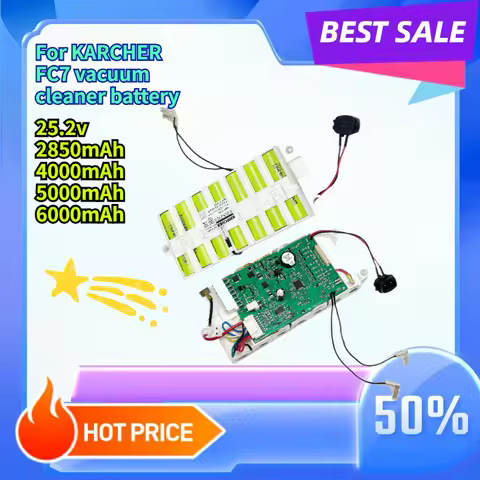 2850mAh/4000mAh/5000mAh/6000mAh High quality For KARCHER FC7 vacuum cleaner battery 25.2V long-lasti