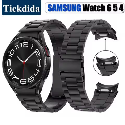 Metal Strap for Samsung Galaxy Watch 6 5 4 40mm 44mm Bracelet One Click Attachment for Galaxy Watch 