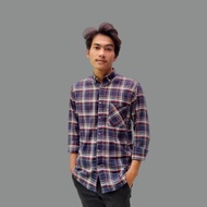 Dcash Flannel Navy Blue
