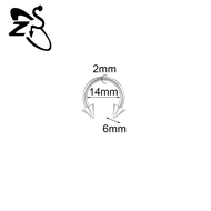 1 PC Stainless Steel Septum Rings Large Gauge Ear Expanders Cartilage Earrings 00/0/2/4/6/8G Silver