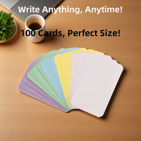 100Pcs 90x54x0.3mm Kraft Paper Card Blank Business Card Message Note Thank You Card Writing Card Lab