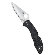 Spyderco Delica 4, Black FRN Handle, Serrated