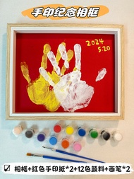 Couple Handprint Photo Frame DIY Handmade Picture Frame for Boyfriend Girls First Anniversary Birthd