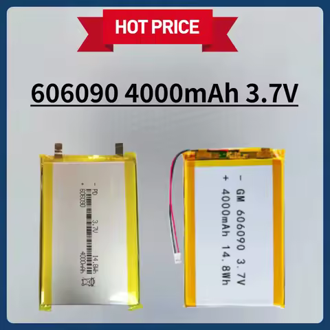 606090 3.7V 4000mAh Li Ion Battery Li-Polymer Li LiPo Battery PH 2.0mm for MP4 Smart Speakers Smart 