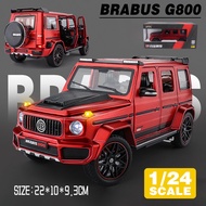 LEO 1:24 Brabus G800 Diecast โมเดล รถอัลลอยด์รถยนต์ของเล่นคอลเลกชันของขวัญสําหรับเด็กชายสาว ของเล่นเ
