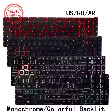 US/RU/AR NEW Laptop Keyboard For ACER AN515-54 AN515-55 AN515-43 AN517-51 AN715-51 N18C3 N18C4 N18I2