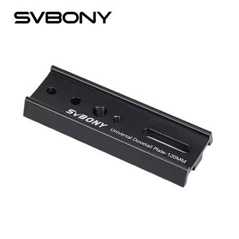 SVBONY SV219 Vixen Style Dovetail Mounting Plate for Telescope 120mm/210mm/300 Black Al and Anodized