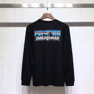 HOT ●8-18∋▩ PATAGONIA/Patagonia Outdoor Mountaineering Cotton Long Sleeves Daily Commute Simple Japanese Casual T-shirt.