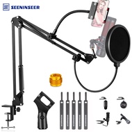 Microphone Arm Stand for Blue Yeti Hyperx Quadcast Snowball with Pop Filter adjustable Gaming Mic Boom Suspension Arm Stand